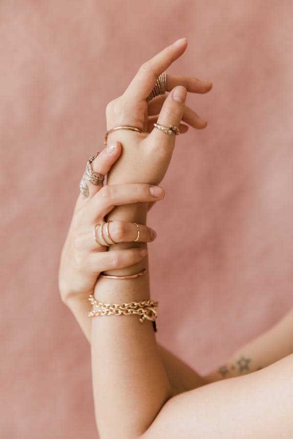 Men's gold bracelet and rings — Kiran Jewels Kanpur